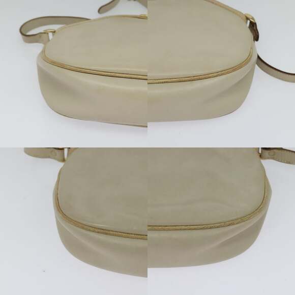 CELINE Shoulder Bag Leather Gold Beige - Picture 10 of 13